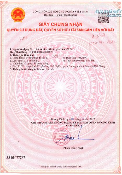 104m2 đất Hòa Nghĩa, Dương Kinh, Hải Phòng - 2