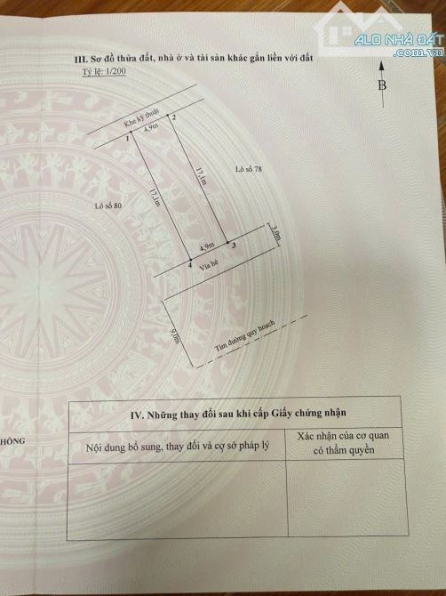 Bán lô đất trục chính tái định cư Đằng Hải 2 , Hải An , DT 83m ngang 4,9m hướng Đông Nam - 3