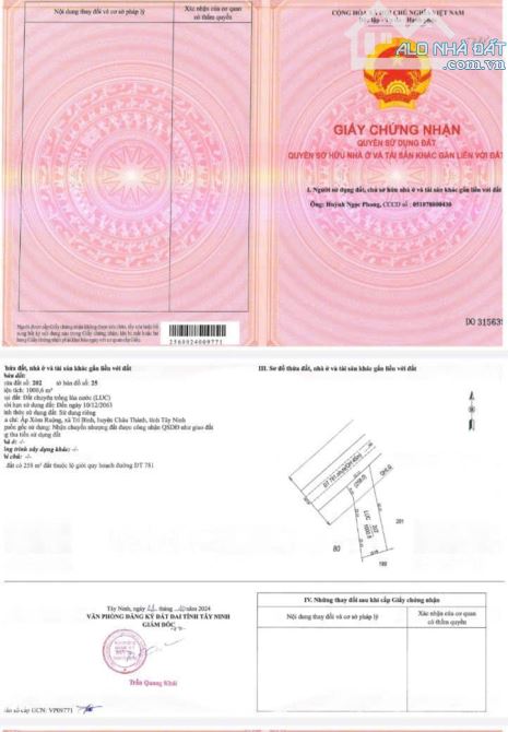 Bán Đất 2 Mặt Tiền Đường Nhựa ĐT-781 – Giá Cực Rẻ Tại Châu Thành, Tây Ninh - 3