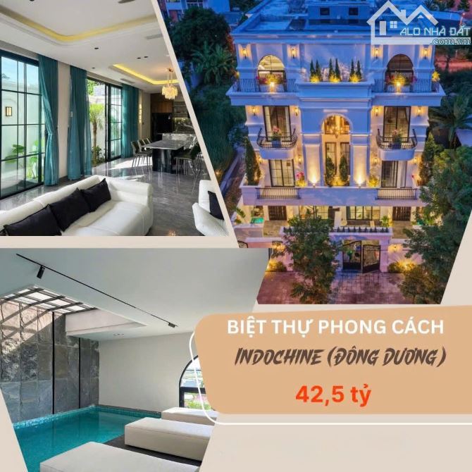 🔥  Bán biệt thự Phong Cách Indochine cực chất - 4 tầng, 10PN, 14WC - KĐT Nam Việt Á - 7