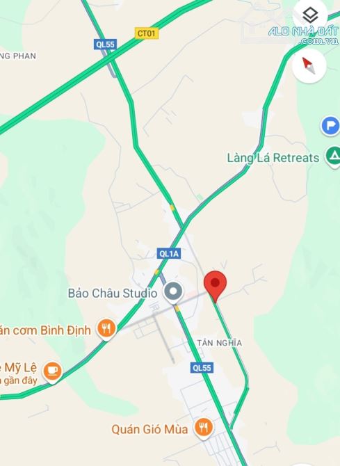 24x80  đất 2 mặt tiền QL55 và bê tông bên hông giá mềm - 1