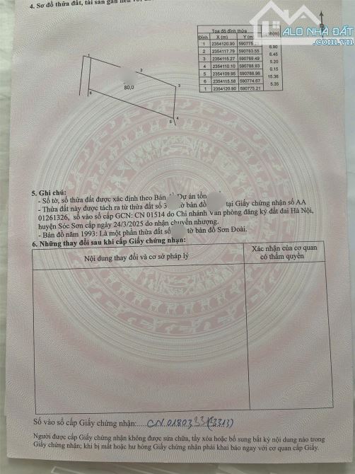 Bán đất Sơn Đoài-Tân Minh cũ nay là xã Sóc Sơn đường thông ô tô giá 2x có như không - 1