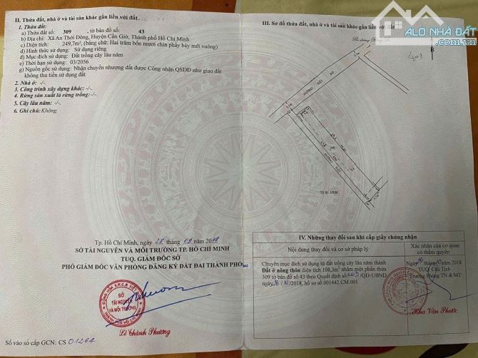 Bán đất DT 500m  có thổ cư 274m, + nhà yến, an Nghĩa xã An Thới Đông, cần giờ TP HCM, - 1