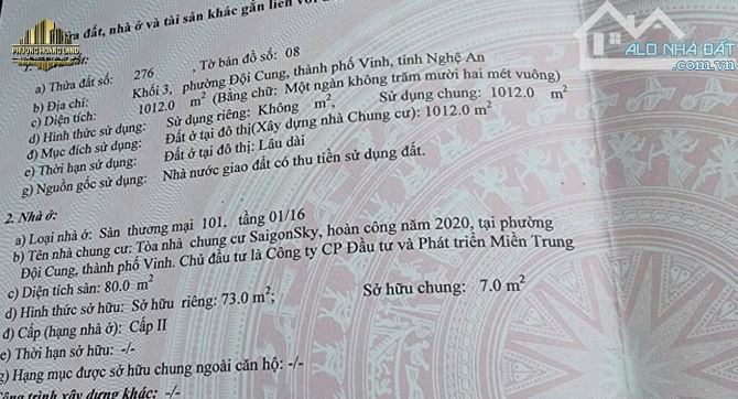 BÁN MẶT BẰNG KINH DOANH CHÂN ĐẾ CHUNG CƯ SÀI GÒN SKY – ĐỘI CUNG - 1