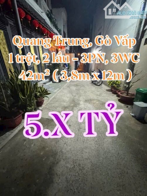 Bán nhà đẹp, giá rẻ Gò Vấp - Quang Trung - Chỉ hơn 5 tỷ - 256