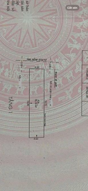 BÁN GẤP NHÀ HẺM 4M ÂU CƠ, Đất 76m2, 4x19, giá 6 tỷ hơn.