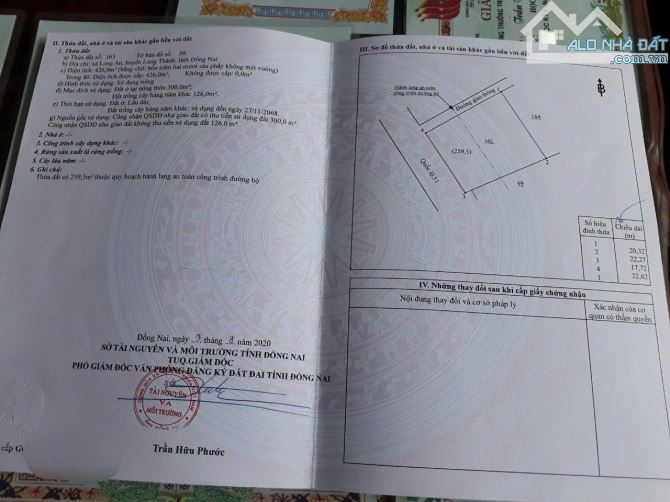 BÁN GẤP ĐẤT 2MT QUỐC LỘ 51 - XÃ LONG AN - LONG THÀNH