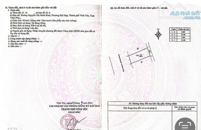 Bán đất kinh doanh mặt đường Nguyễn Thị Minh Khai, Hội Hợp, Vĩnh Yên