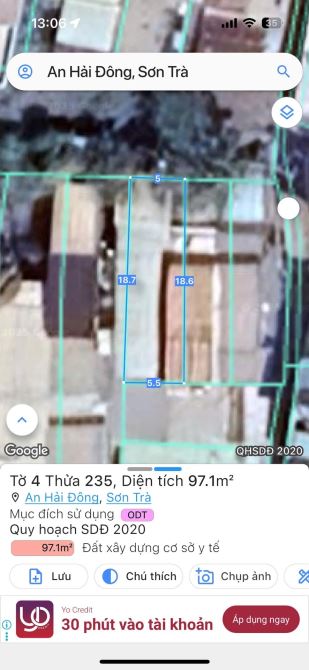 🏡 ❌ Bán Lô Đất Mặt Tiền Lương Thế Vinh, Sơn Trà, Đà Nẵng. Có Sẵn Nhà Cấp 4 – Doanh Thu 10