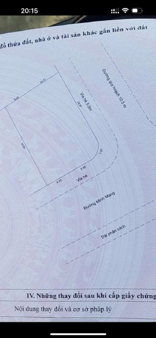 597m2/46 tỷ đất TMD Vụ góc Minh Mạng và đường 10,5m .khu Saphia sát Bãi Tắm Sơn Thủy