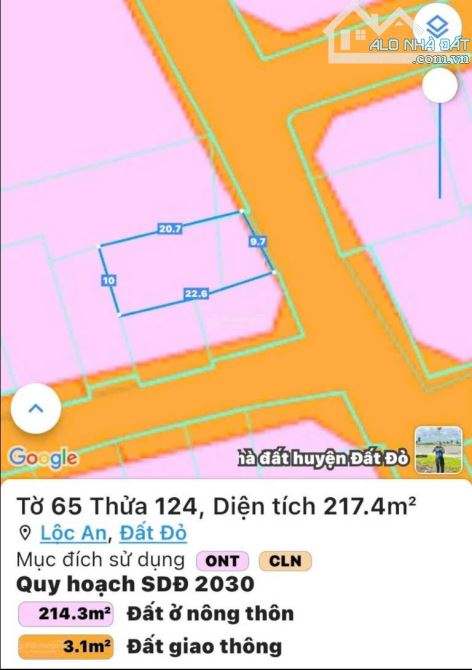 SỞ HỮU LÔ ĐẤT NGAY TRUNG TÂM XÃ LỘC AN, ĐẤT ĐỎ CHỈ CÁCH BIỂN 2P DI CHUYỂN - 1