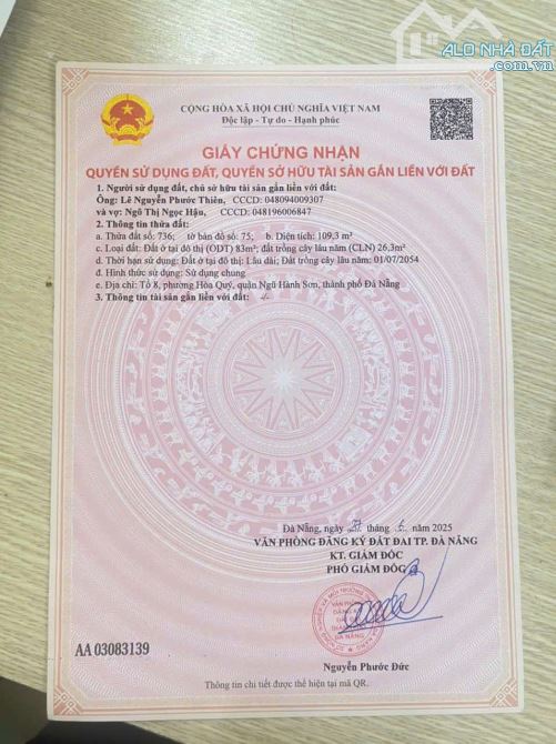 📌📌📌LÀM VIỆC TRỰC TIẾP GIÁ TỐT !!!bán lô đất kiệt bình kỳ hòa quý - 1