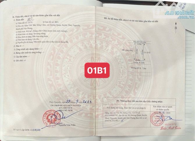 🟢Bán 2 lô  99m2 B3 tại TĐC Bắc Sông Cấm khu B- Dương Quan- HP + Ngang 6,6m, sâu 15m l - 1