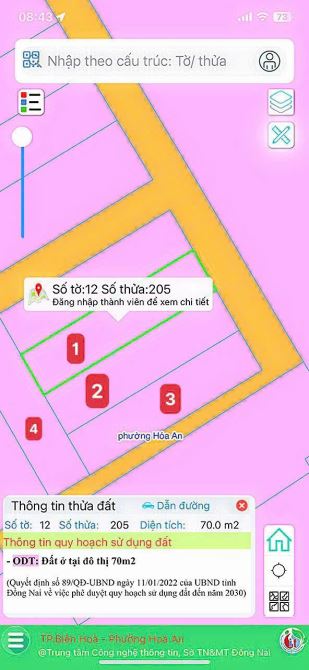CHỦ GỞI BÁN LÔ ĐẤT HÓA AN, 4X16=64M2, SỔ RIÊNG, THỔ CƯ 100%, ĐƯỜNG XE HƠI, CÁCH CẦU HÓA AN - 1