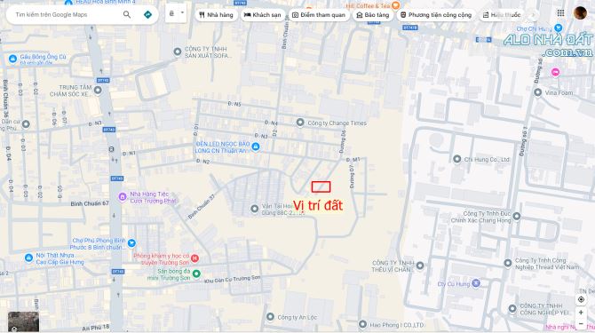 Bán đất 4x18.3m, đường D6 KDC Phú Gia Huy p.Bình Chuẩn gần chợ Phú Phong - 2