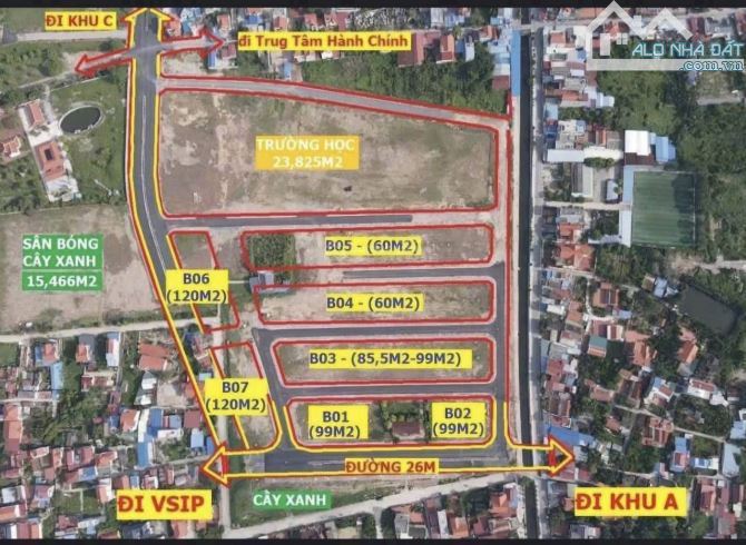 🟢Bán 2 lô  99m2 B3 tại TĐC Bắc Sông Cấm khu B- Dương Quan- HP + Ngang 6,6m, sâu 15m l - 2