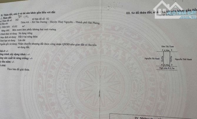 ✅ Chỉ 2 tỷ 0xx sở hữu BĐS dòng tiền ngay trung tâm Tân Dương, Thuỷ Nguyên, Hải Phòng.  👉 - 2