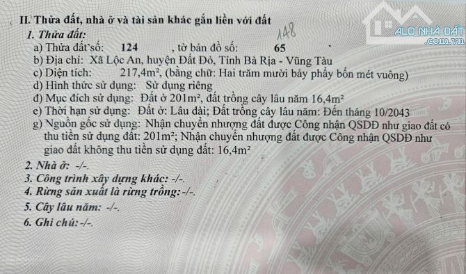 SỞ HỮU LÔ ĐẤT NGAY TRUNG TÂM XÃ LỘC AN, ĐẤT ĐỎ CHỈ CÁCH BIỂN 2P DI CHUYỂN - 3