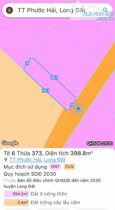 Cần bán lô đất đẹp gần biển Phước Hải, Long Đất, Bà Rịa - Vũng Tàu, thuộc xã Phước Hải, TP - 3