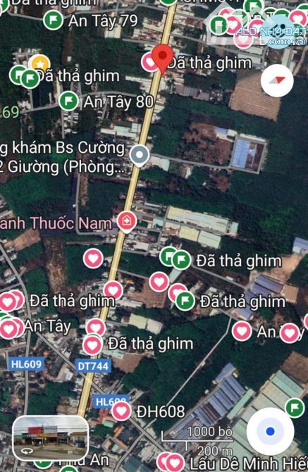 BÁN ĐẤT 2MT DT744, P.AN TÂY, TP.BẾN CÁT, DT:10x43, TC200M2, SHR, GIÁ 8,5 TỶ - 3