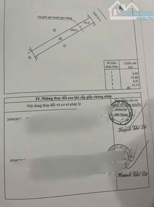 Bán Đất mặt tiền đường Quốc Lộ 51. Xã Phước Thái, huyện Long Thành. Đồng Nai - 3