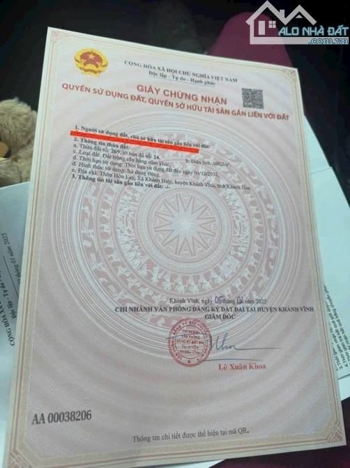 Bán đất vườn Khánh Hiệp giá rẻ mặt đường bê tông 6m thông gần Uỷ ban - 3