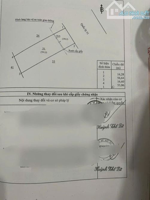 Bán Đất mặt tiền đường Quốc Lộ 51. Xã Phước Thái, huyện Long Thành. Đồng Nai - 4