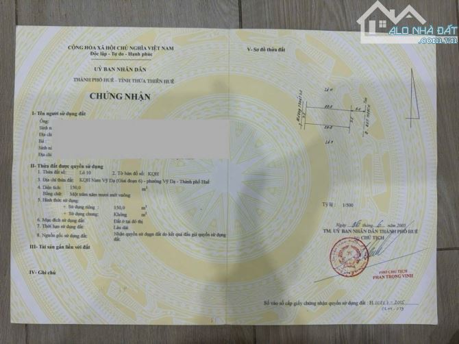 Bán đất 150m2 mặt tiền đường Hà Huy Giáp, KQH Nam Vỹ Dạ, TP Huế, cách Phạm Văn Đồng 200m - 5