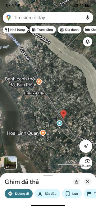 Cần bán lô đất mặt tiền đường rừng sác xã bình Khánh giá 3.2 triệu 1 m2 - 7
