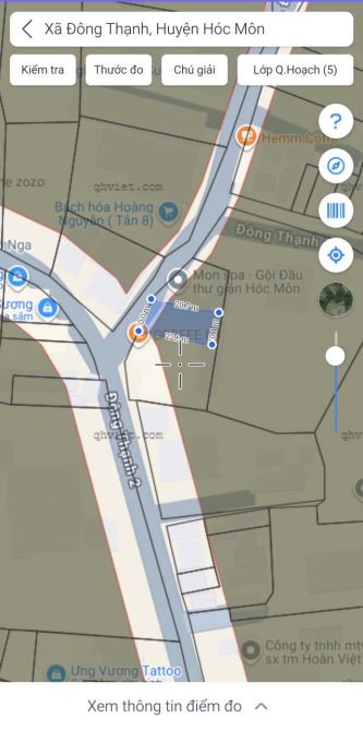 BÁN ĐẤT (mặt tiền) ĐÔNG THẠNH 2 HÓC MÔN GIÁ RẺ 4.5 Tỷ - 8