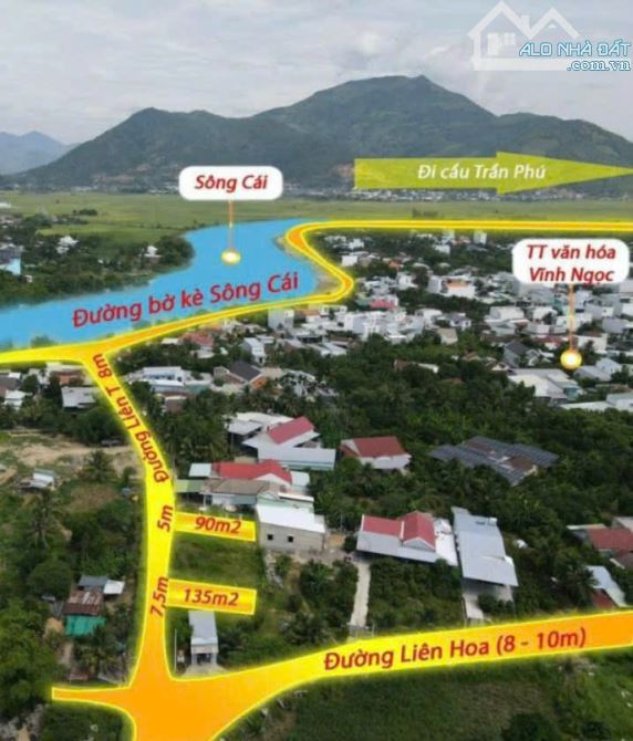 Bán đất đường Liên Hoa Vĩnh Ngọc, gần sông cái 91m2 gần chợ cách TP chỉ 1,5km