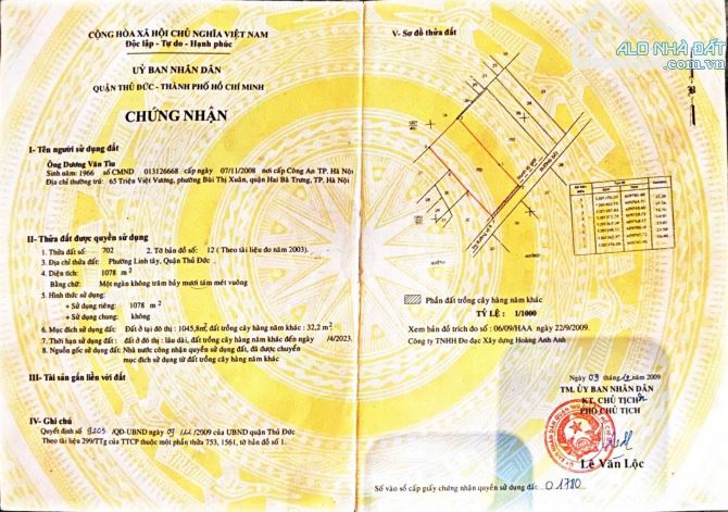 Bán đất hẻm Ô tô 10 mét đường Kha Vạn Cân gần chợ Thủ Đức (2.156m²) 60 tr/m²