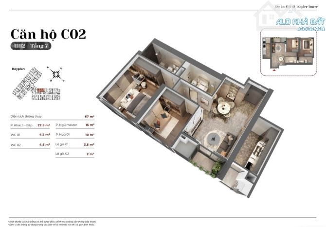 BÁN CĂN 2 NGỦ ĐẸP NHẤT TẠI KEPLER LAND HH01 & HH02 – GIÁ CHỈ TỪ 6.X TỶ 🔥 - 2