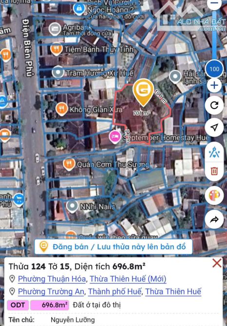 Bán Đất Kiệt 209 Điện Biên Phủ, Trường An, Đất từ Dân giá rẻ, Thuận Hoá, Huế - 2