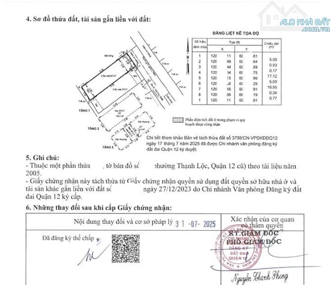 Nhà 3 Tầng hẻm 7m 1/ ngắn đường THẠNH LỘC 22, An Phú Đông, Q12, DT 91m2 (5 x 18). - 3