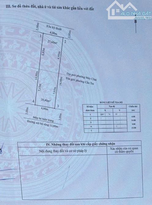 CẦN CHUYỂN NHƯỢNG LÔ ĐẤT TĐC LHO 3 LẠC VIÊN NGÔ QUYỀN HP . Diện tích 56m ngang 4m - 4