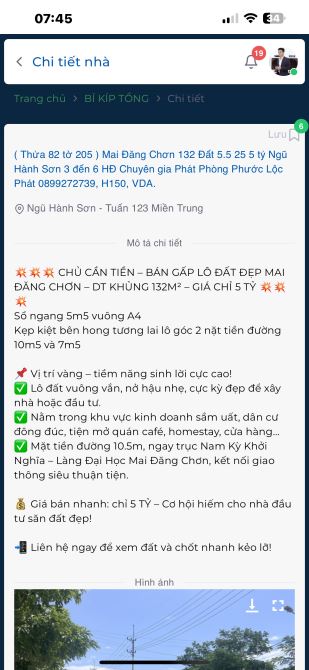 BÁN LÔ ĐẤT MẶT TIỀN ĐƯỜNG MAI ĐĂNG CHƠN, LÀNG ĐẠI HỌC, DT : 135m2 - 2