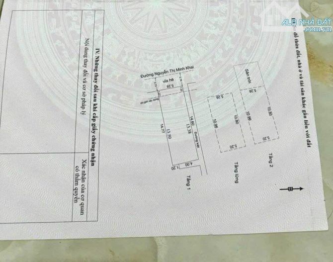 Bán nhà 4 tầng MT kẹp kiệt Nguyễn Thị Minh Khai,Hải Châu,18 tỷ