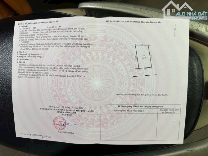 Hàng hiếm còn xót lại tại Ngọc Chi, Vĩnh Ngọc, Đông Anh, Hà Nội giá hời cho nhà đầu tư