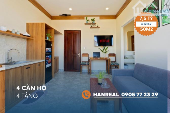 BÁN TOÀ CĂN HỘ 4 TẦNG TRẦN VĂN THÀNH – CÁCH BIỂN MỸ KHÊ CHỈ 200M – GIÁ SỐC 7, 2 TỶ