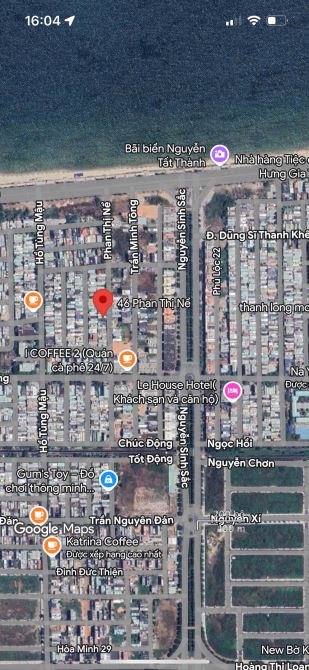 Bán lô đất sạch đẹp MT đường Phan Thị Nể, Hòa Minh, thông biển 100m, giá 5 tỷ 7 tl