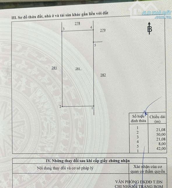 ĐẤT SÀO ĐƯỜNG ĐẤT 50M, ĐẸP NHƯ MƠ -CẲT LỖ, GIÁ BÈO: 800 TRIỆU, XÃ HƯNG THỊNH-HUYỆN TRẢNG B - 1