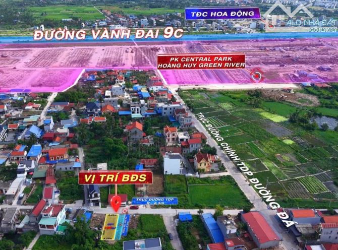 Bán lô góc 2 mặt tiền trục thôn thông hoa động thủy nguyên - 1