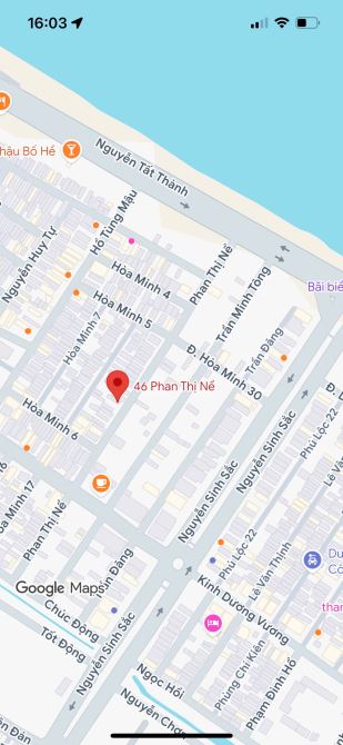 Bán lô đất sạch đẹp MT đường Phan Thị Nể, Hòa Minh, thông biển 100m, giá 5 tỷ 7 tl - 2