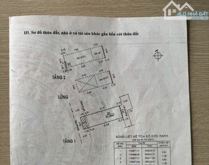 NHÀ 2 MẶT TIỀN NGUYỄN PHÚC CHU - HXH - 3 TẦNG - 42M2 - 4PN - CHỈ  NHỈNH 4 TỶ - 9
