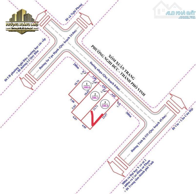 BÁN ĐẤT XUÂN TRANG, NGHI ĐỨC 100m2 hướng Đông Bắc đường 8m thảm nhựa