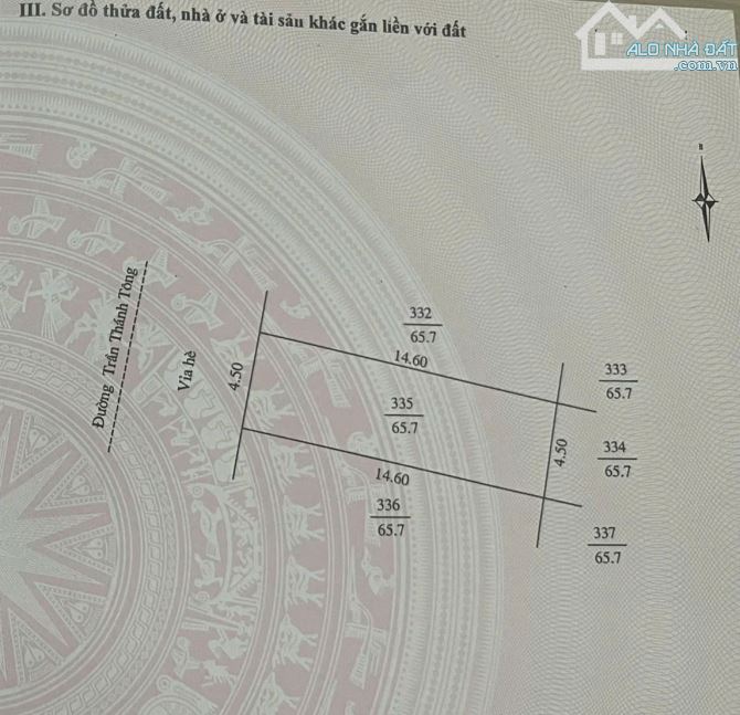BÁN LÔ MẶT ĐƯỜNG TRẦN THÁNH TÔNG - NGỌC CHÂU- TP HẢI DƯƠNG