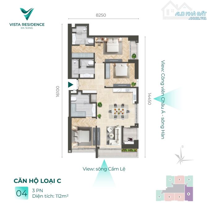 Siêu phẩm, Bán căn hộ Vista gần toà 69 tầng công viên Châu Á, Đà Nẵng, giá ưu đãi - 10