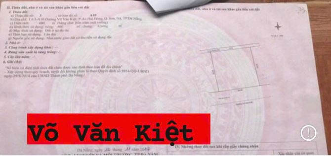 Bán Lô Đất VIP 1.400m2- Góc 2MT Võ Văn Kiệt, Gần Biển Mỹ Khê - Đất lâu dài, xây cao tầng - 1