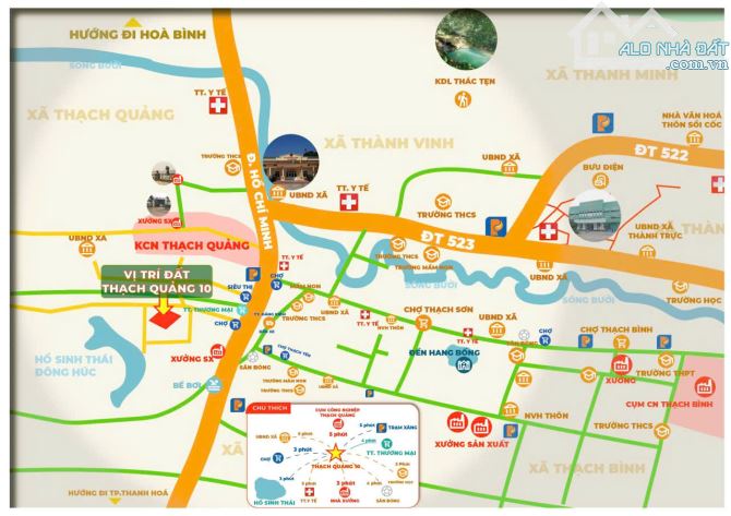 Chỉ 100 triệu/lô đất 150m bám trục QUỐC LỘ Thạch Thành, Thanh Hoá - 2